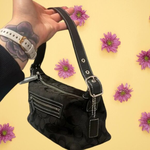 Authentic Vintage Small Y2K style Coach Hobo Shoulder Bag Comes with hang tag - Picture 1 of 7